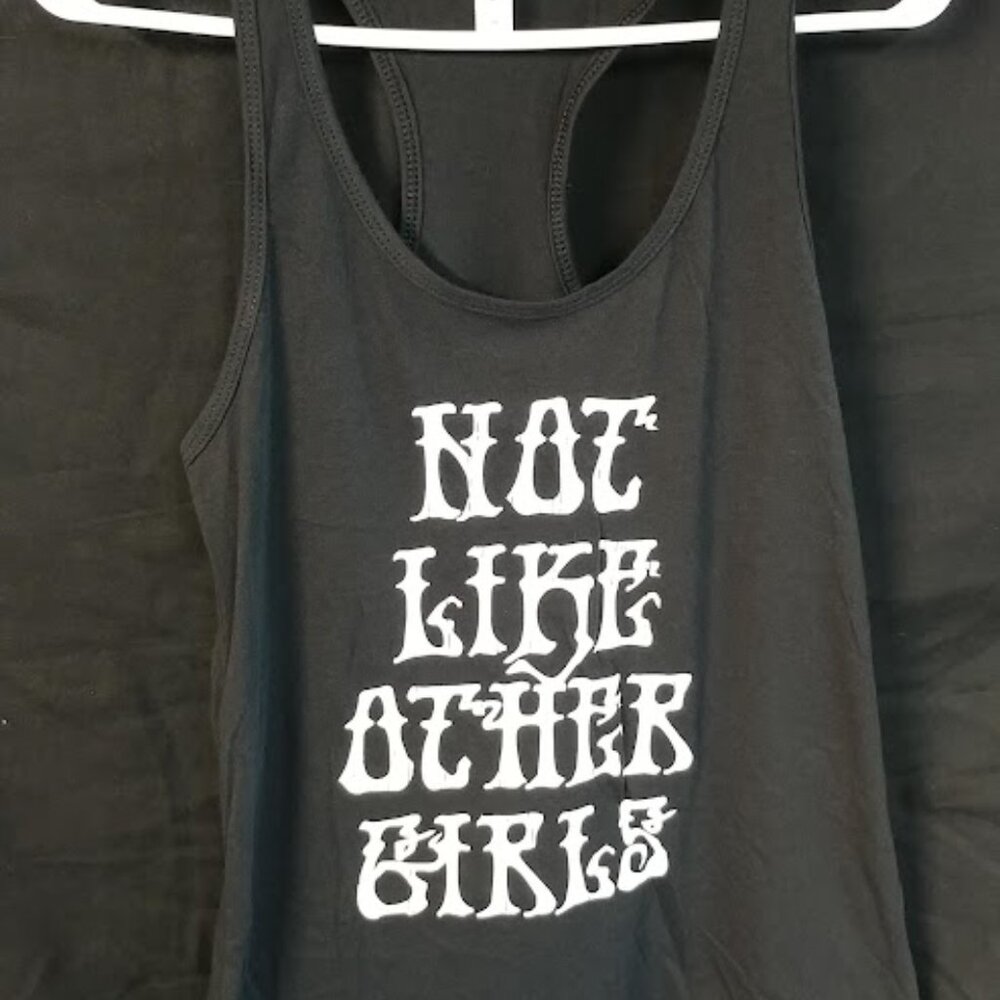 Grateful Dead inspired Jerry Garcia Not Like Other Girls Scarlet Handprint Tank